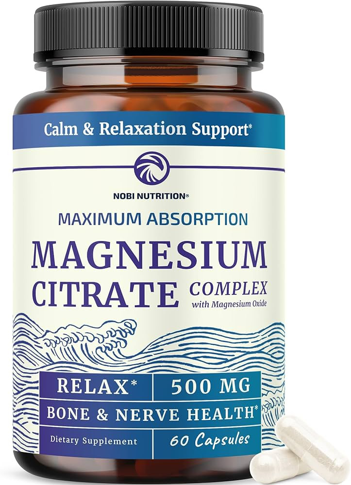 Magnesium Citrate Complex 500 MG for Calm & Relaxation | High Absorption Magnesium Supplement | C... | Amazon (US)