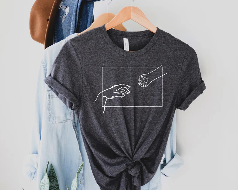 Adam Creation Shirt Cat Mom Shirt Creation of Hand Funny | Etsy | Etsy (US)