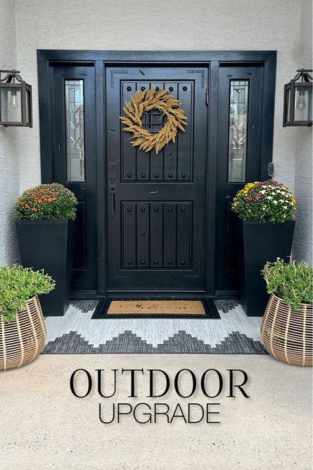 Outdoor patio refresh 
@liveloveblank home inspo
Outdoor front porch upgrade, outdoor rugs and planters, welcome mat, outdoor chairs 
Fall home decor, front porch decor

#LTKhome #LTKsalealert #LTKSeasonal