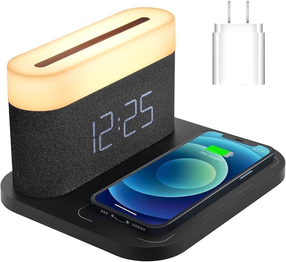 COLSUR Reloj despertador digital con lámpara de noche LED, brillo ajustable de 5 a 100 %, de 12... | Amazon (US)
