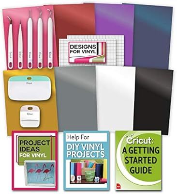 Cricut Essential Tools & Vinyl Bundle - Scraper, Weeder, Beginner Guide, Designs-FBA | Amazon (US)