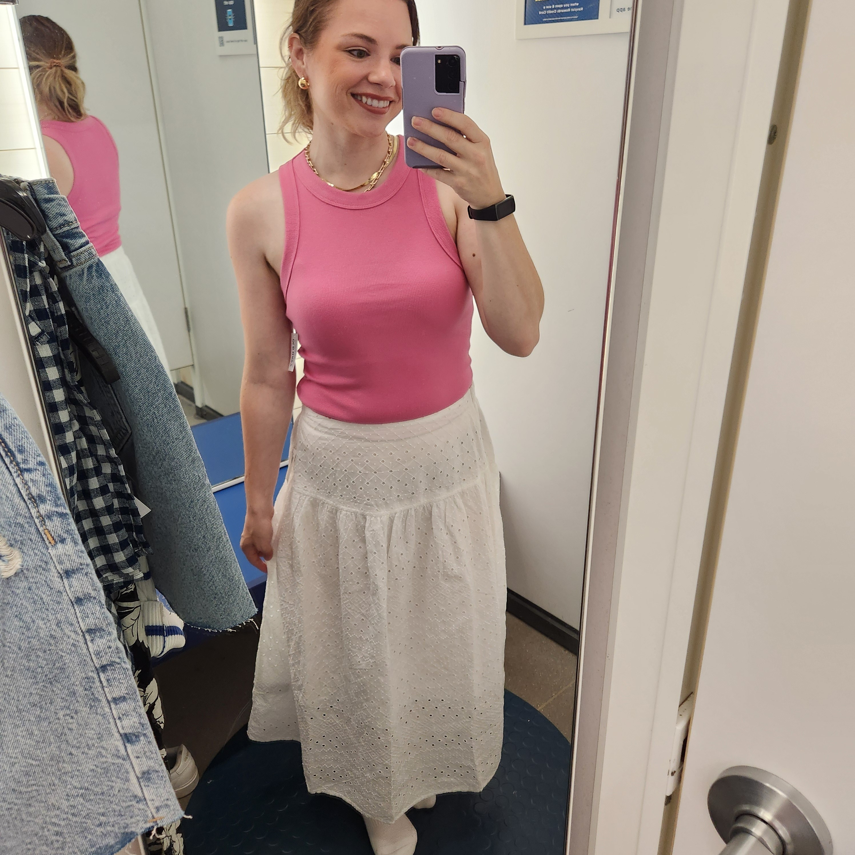 Punk ribbed tank size smallWhite eyelet Midi Skirt size small

#LTKSeasonal #LTKFindsUnder100 #LTKFindsUnder50