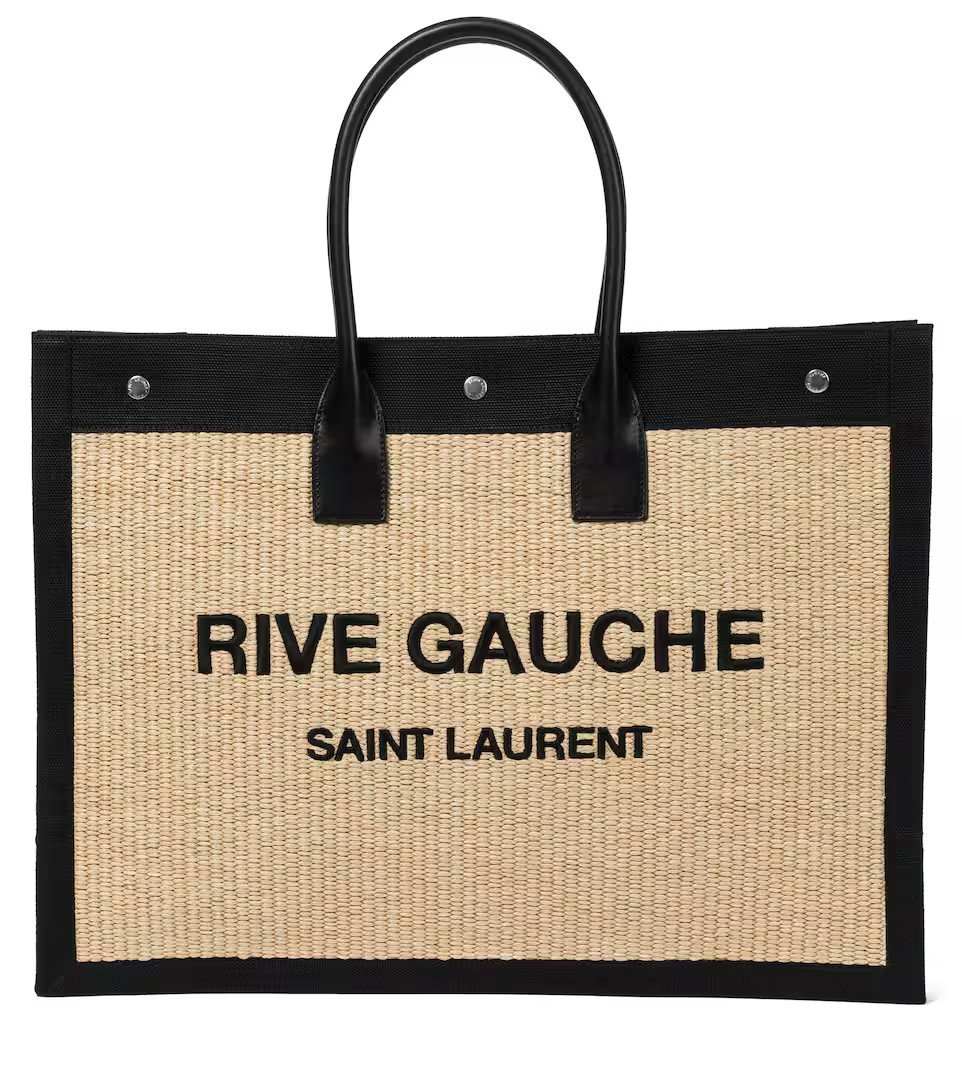 Rive Gauche raffia and canvas tote | Mytheresa (US/CA)