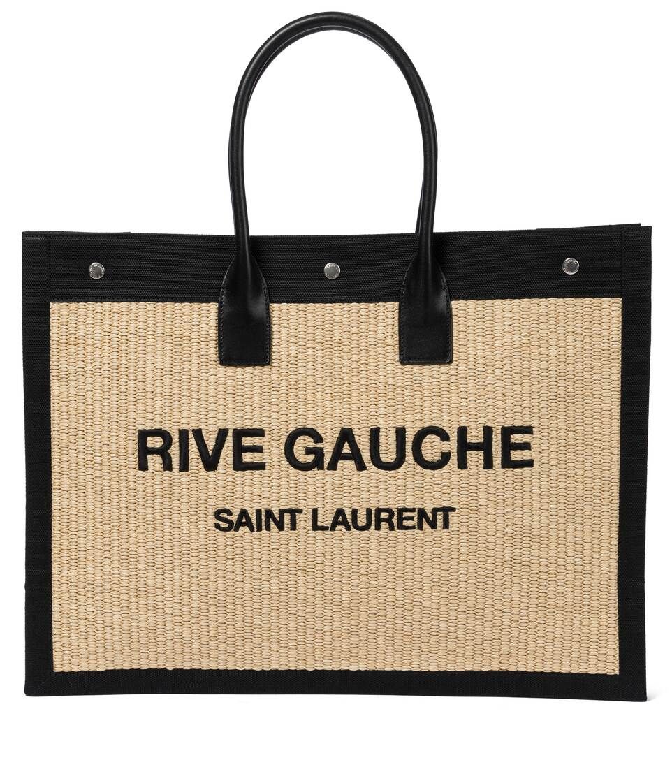 Rive Gauche raffia and canvas tote | Mytheresa (US/CA)