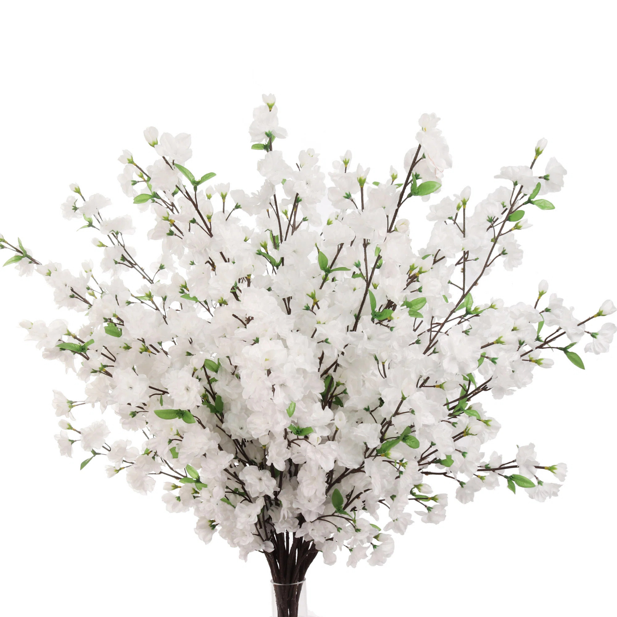 White Cherry Blossom Stem – Artificial Branch Home Decor (Set of 3) | Wayfair North America