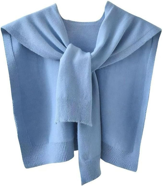 Sweater Shawl Wraps for Women Sweater Knitted Knotted Shawls Travel Casual Scarf Cape Shoulder To... | Amazon (US)