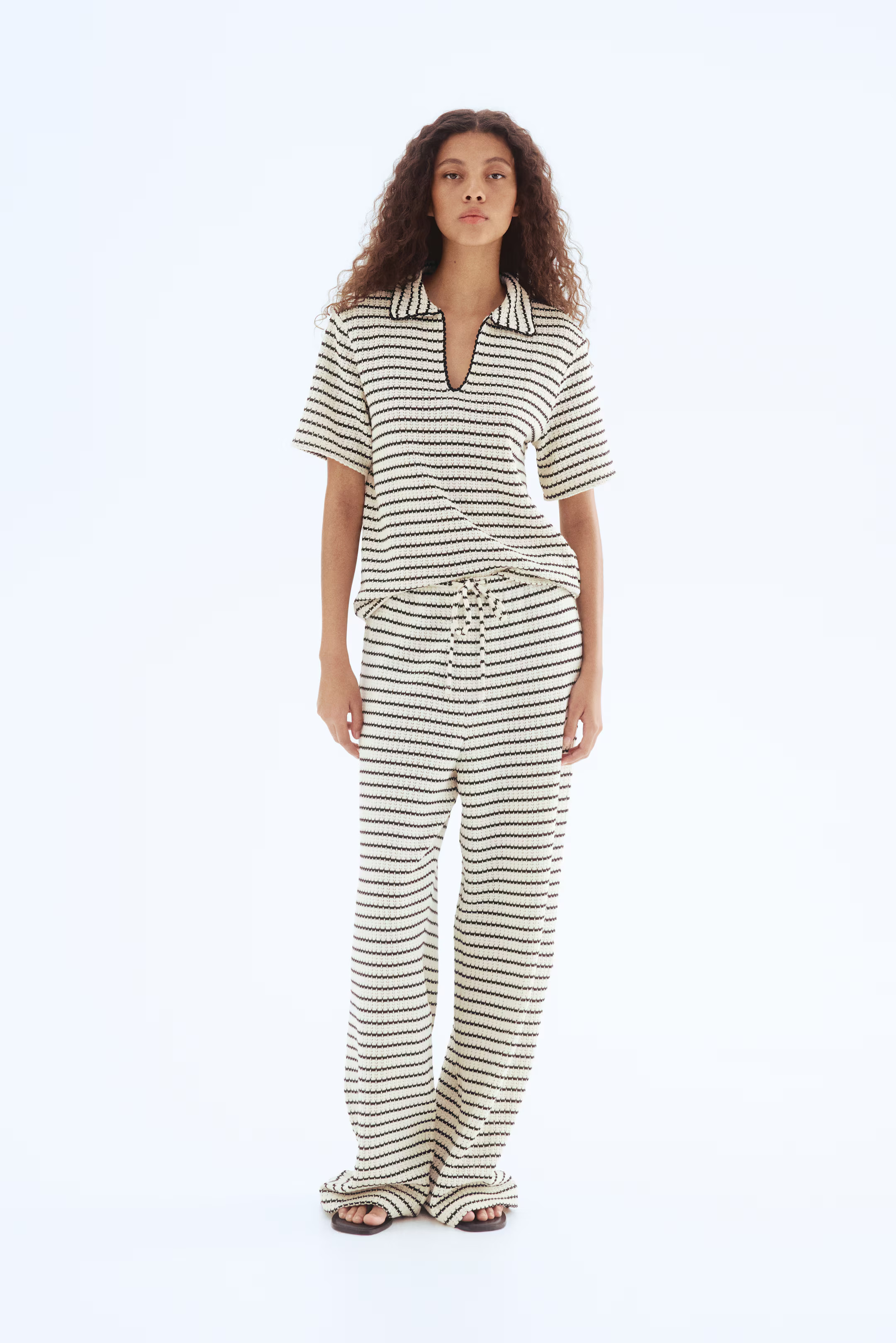 Textured-knit trousers | H&M (UK, MY, IN, SG, PH, TW, HK)