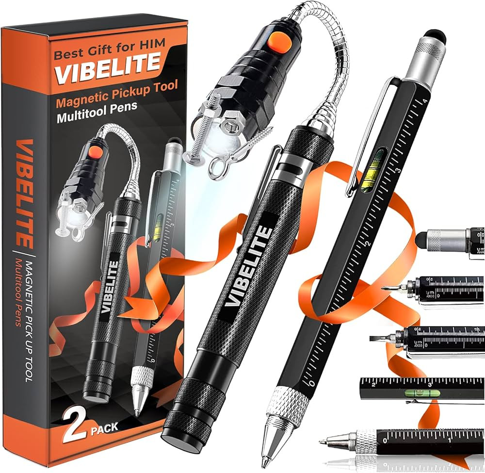 VIBELITE Christmas Gifts for Men Cool Gadgets, Magnetic Pickup Tool and 6 in 1 Multitool Pen with... | Amazon (US)