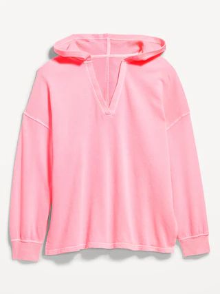 Oversized French-Terry Tunic Hoodie | Old Navy (US)