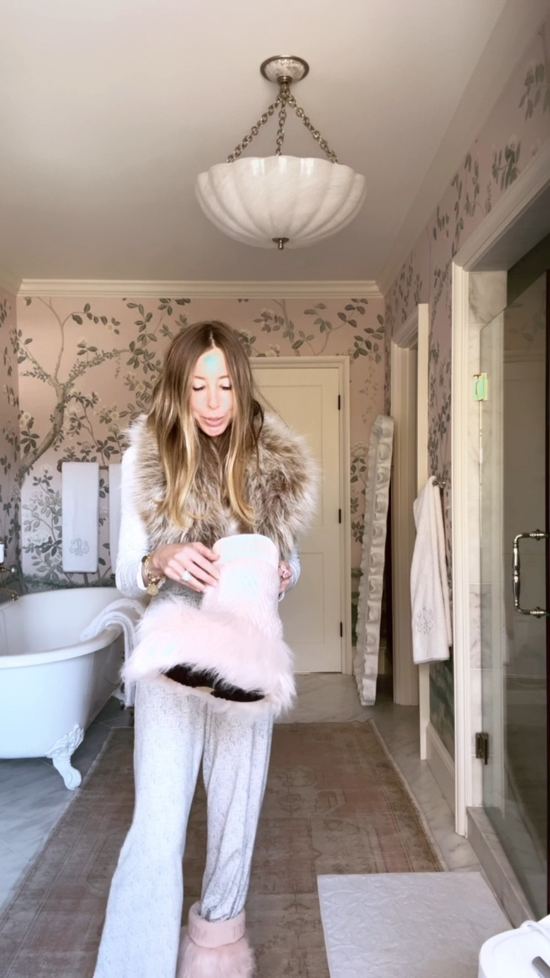 Fur stole and furry boots! Love this $31 exact stole - chicest way to elevate anything from pajamas to a pretty jacket. 