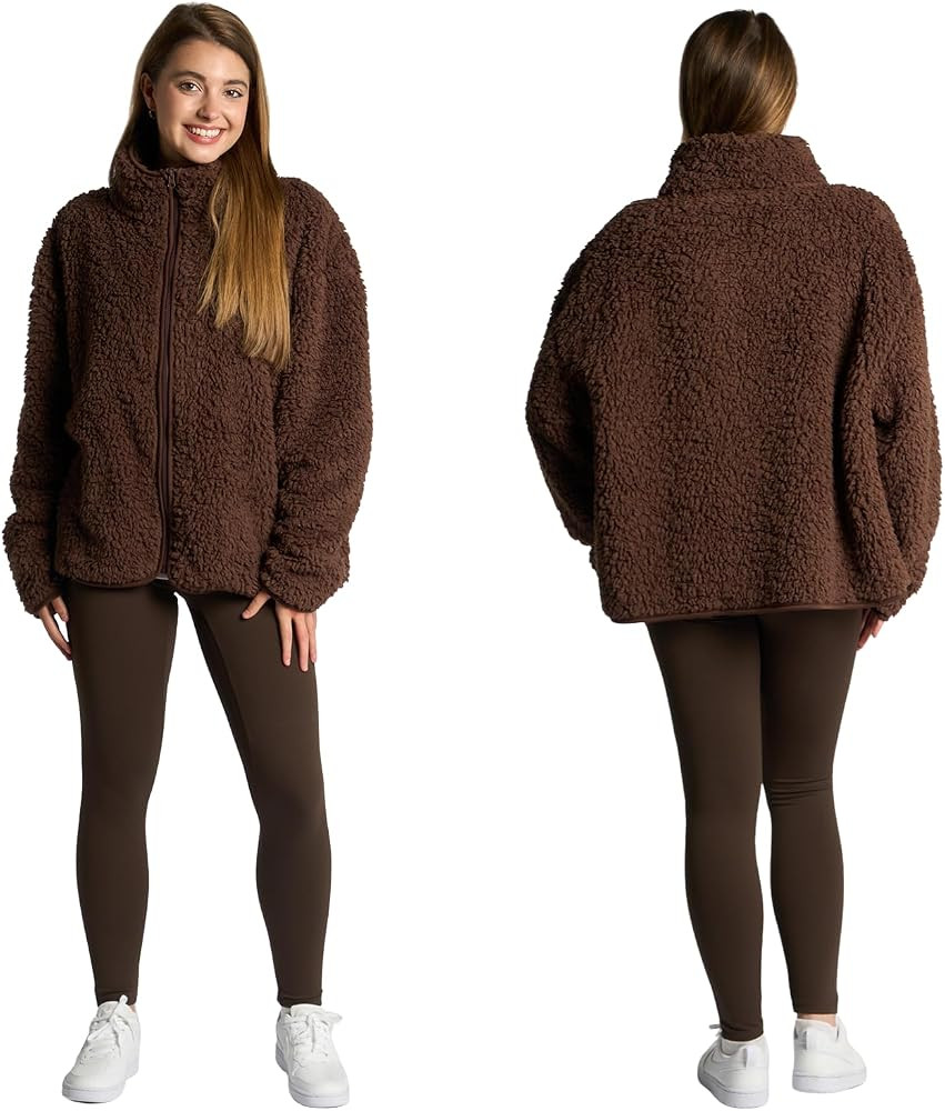 OHS Full-Zip Teddy Fleece Jacket, Outdoor Clothing for Women Men Winter Warm Clothes - S/M, L/XL | Amazon (UK)
