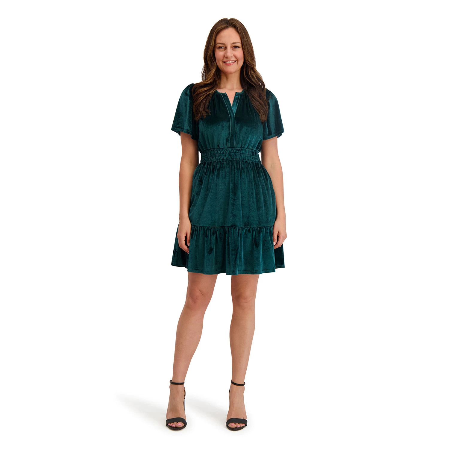 French Connection Velvet Dress - GREEN M:- M, Green | Sam's Club