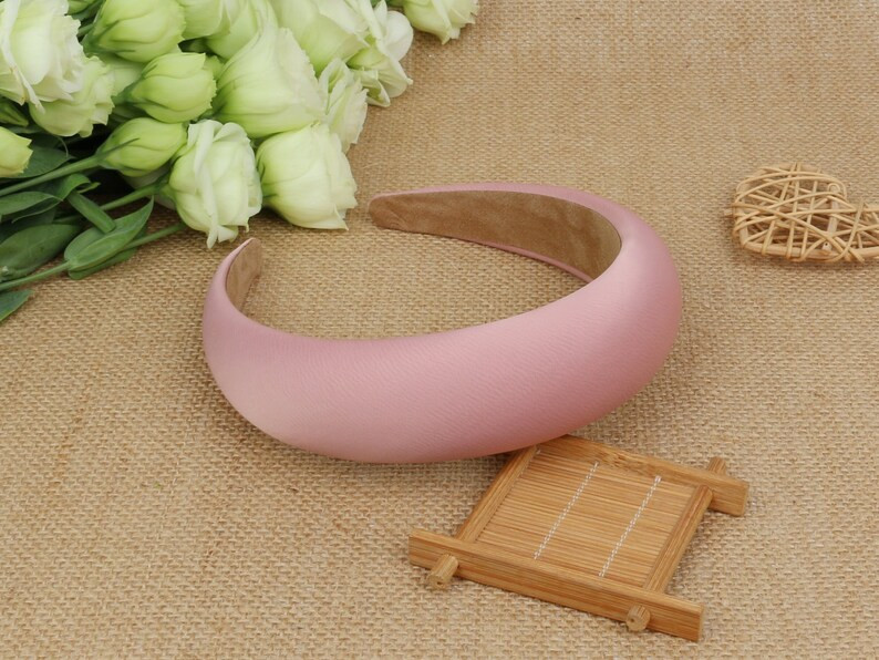 Light Pink Satin Padded Headband,wide Headband,alice Band,boho Headband,satin Headband,matador He... | Etsy (US)