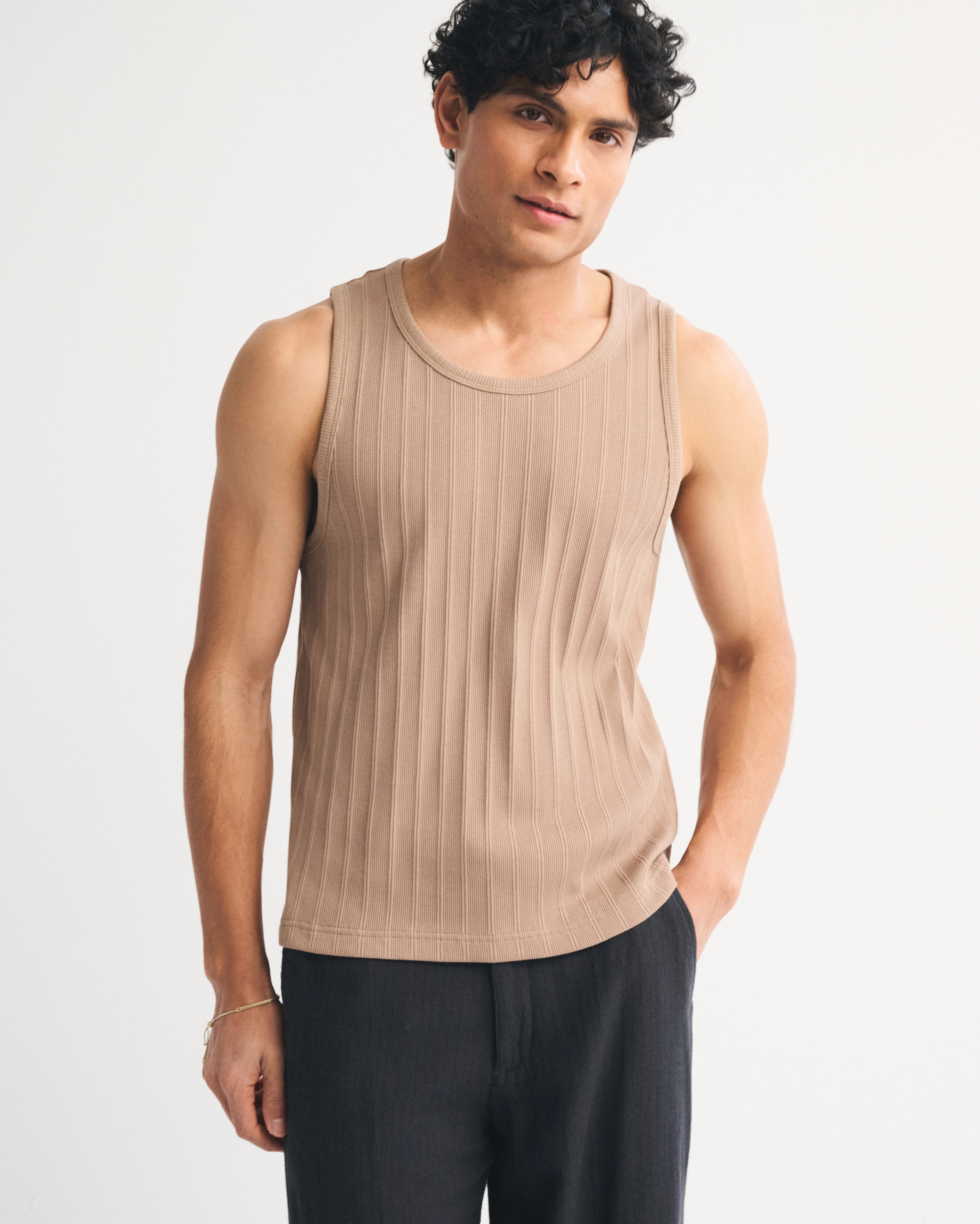 Premium Ribbed Tank | Abercrombie & Fitch (US)