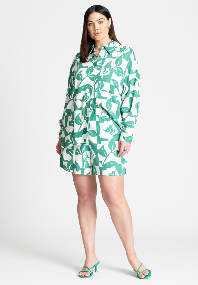 Front Tie Paperbag Short | Eloquii