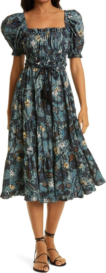 Iliana Puff Sleeve Midi Dress | Nordstrom | Nordstrom