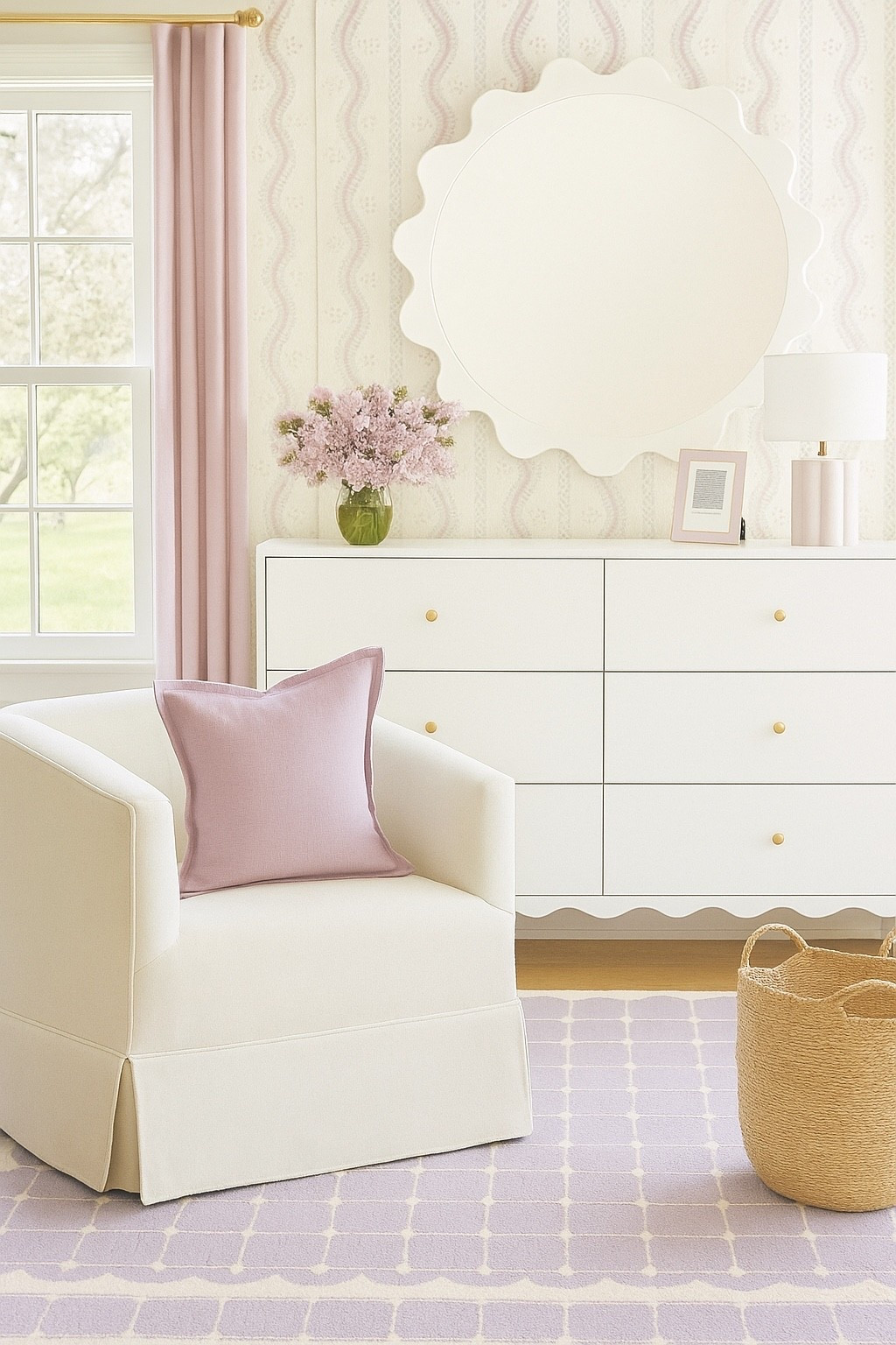 Pink and lilac with all the pretty scalloped details 

#bedroom #kids #kidsroom #homedevor 

#LTKHome #LTKKids