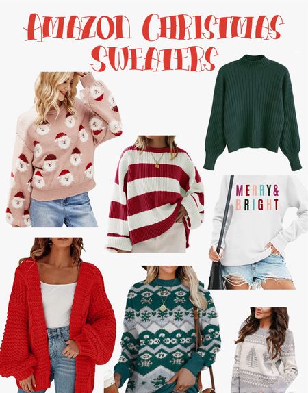 Cute & trendy Christmas sweaters! 🎅🏼❄️ #amazonfinds #christmas #sweaters #trendy #cutesweater #amazonchristmas 

#LTKGiftGuide #LTKHoliday #LTKSeasonal