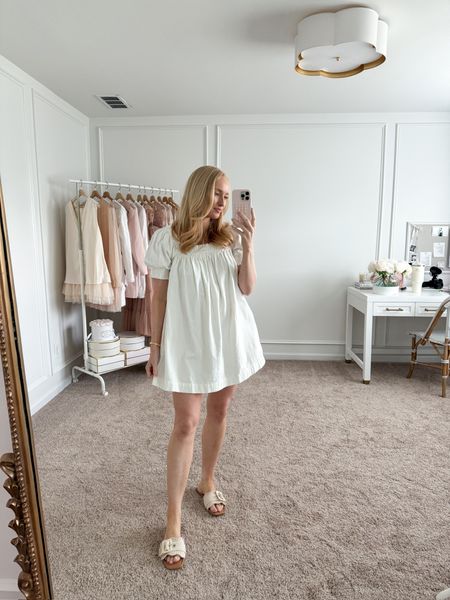 In love with this little white dress! I’ll be wearing it out to brunch with friends! Runs tts, wearing size small. Bump friendly. Spring dresses // summer dresses // casual dresses // daytime dresses // day-date dresses // bridal shower dresses // graduation dresses // little white dresses // event dresses // Free People dresses // Free People fashion // LTKfashion 

#LTKSeasonal #LTKstyletip #LTKparties