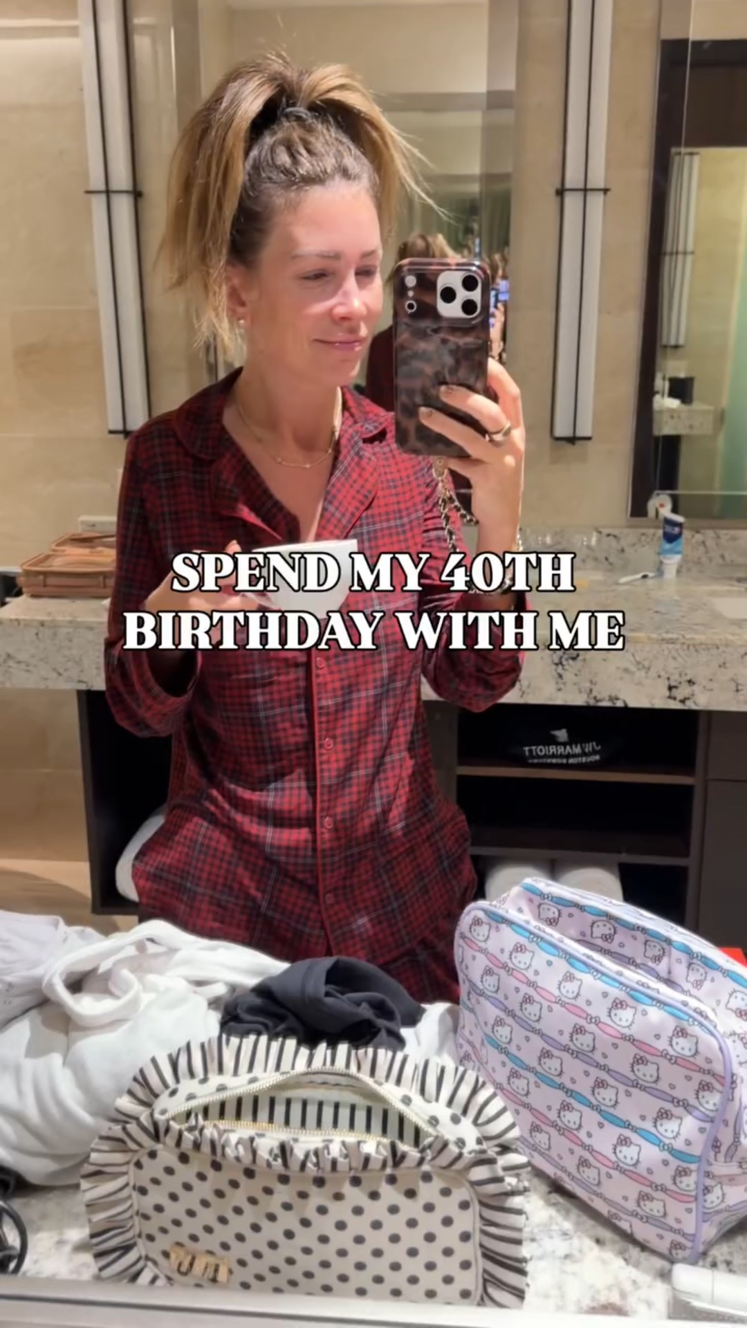 Spend my 40th birthday with me! 🥳 Right where I wanted to be with my people. Feeling incredibly blessed and thankful for 40 healthy years and a sweet family to  spend it with! Lennyn is competing in Encore cheer comp all weekend so we snuck in some fun today after! 🤍 thanks for sticking around whether you’ve been here since I was 25 or came along today! Grateful for all the years leading up to this one…I am who I am because of Jesus & all of the experiences along the way that God’s Will has allowed! Here’s to the next decade 🥂 #40yearsold #40thbirthday #40yearoldmom #cheermom #momof3 #houstontexas
