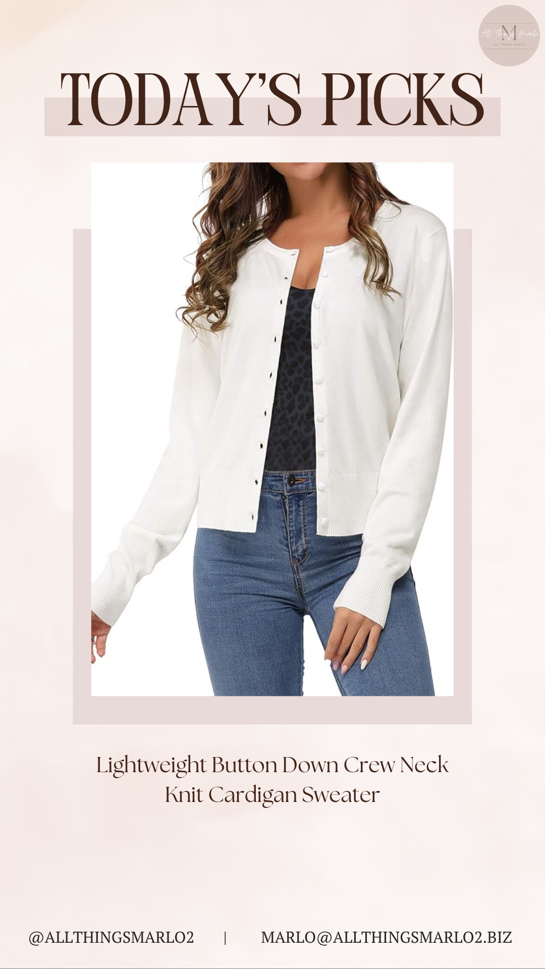 Lightweight Button Down Crew Neck Knit Cardigan Sweater 

 #LTKSeasonal #LTKWorkwear #LTKTravel