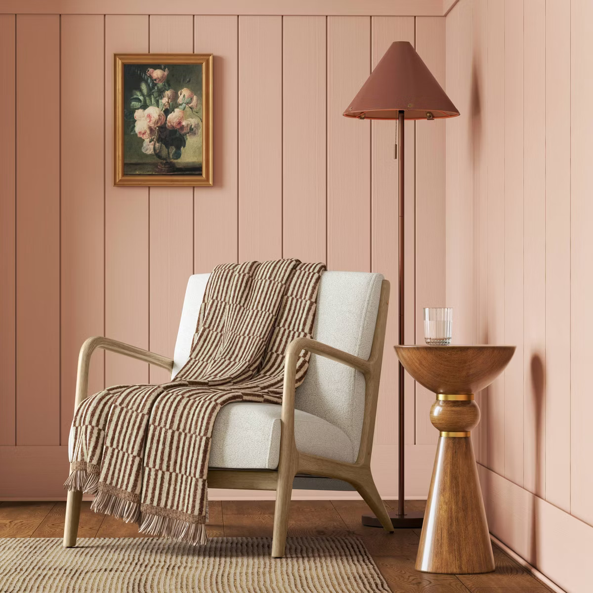 50''x60'' Oversized Woven Linework Throw Blanket Dark Camel/Cream - Threshold™ | Target