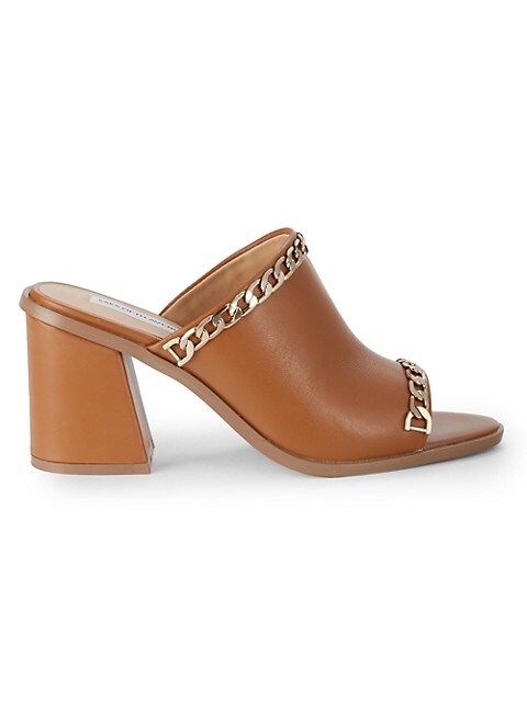 Chain-Embellished Leather Mule Sandals | Saks Fifth Avenue OFF 5TH