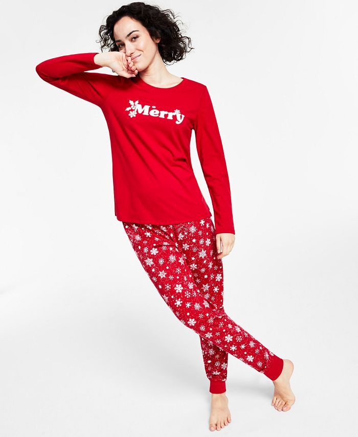 Family Pajamas Matching Women's Merry Snowflake Mix It Family Pajama Set, Created for Macy's & Re... | Macys (US)