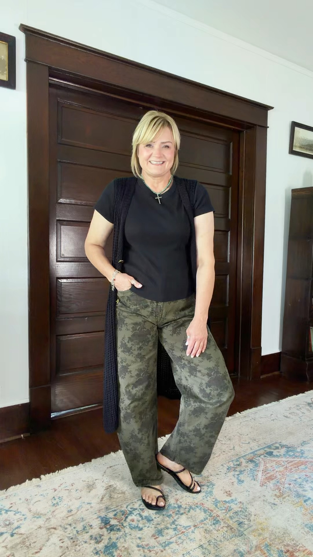 Wearing my true size medium in these pieces.

#LTKootd #LTKOver40