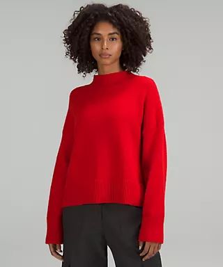 Brushed Cotton Merino Blend Mockneck | Women's Sweaters | lululemon | Lululemon (US)