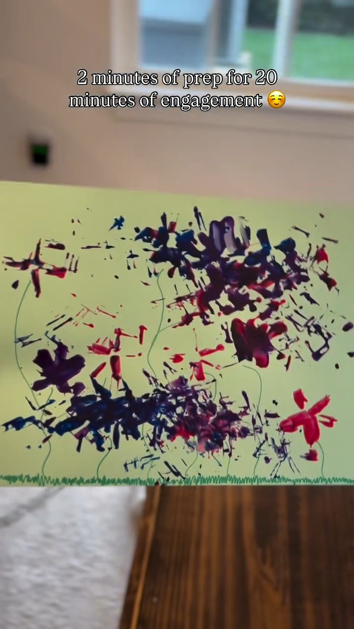 If you haven’t tried straw painting yet, this is your sign! So easy to prep- just cut the straw into five sections to create the “flower” & get out your paint ☺️🎨

Comment SHOP for details on our favorite washable paint to be sent directly to you! 

#toddlermom #momlife #toddlercrafts #springcrafts #toddlerlife toddler activities | spring craft ideas | easy crafts for toddlers | painting | sensory play | screen free
