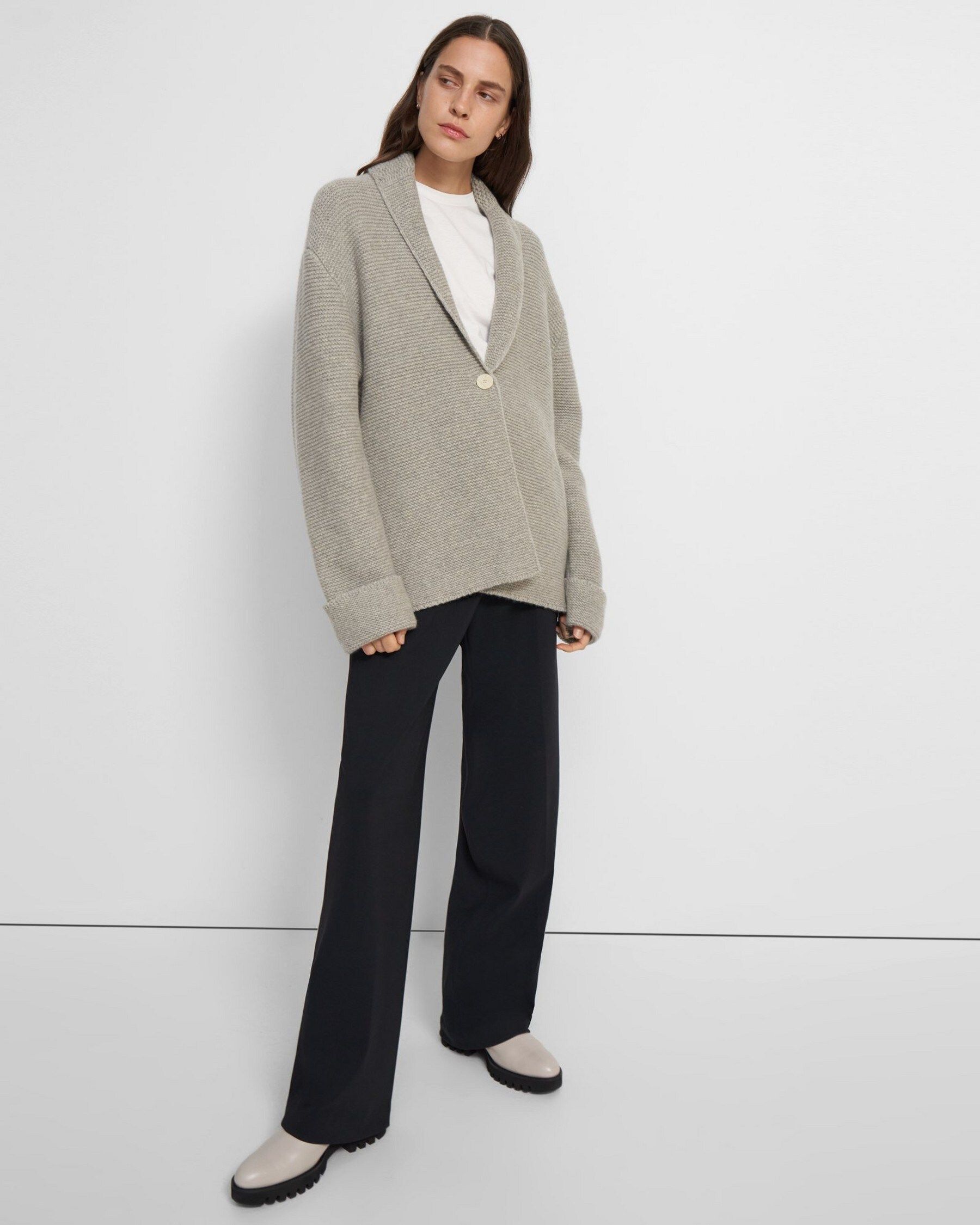 Sweater Coat in Wool-Cashmere | Theory