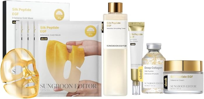 SUNGBOON EDITOR Ultimate Full Face firm-looking Silk Peptides EGF SetㅣDeep Collagen Silk Peptid... | Amazon (US)
