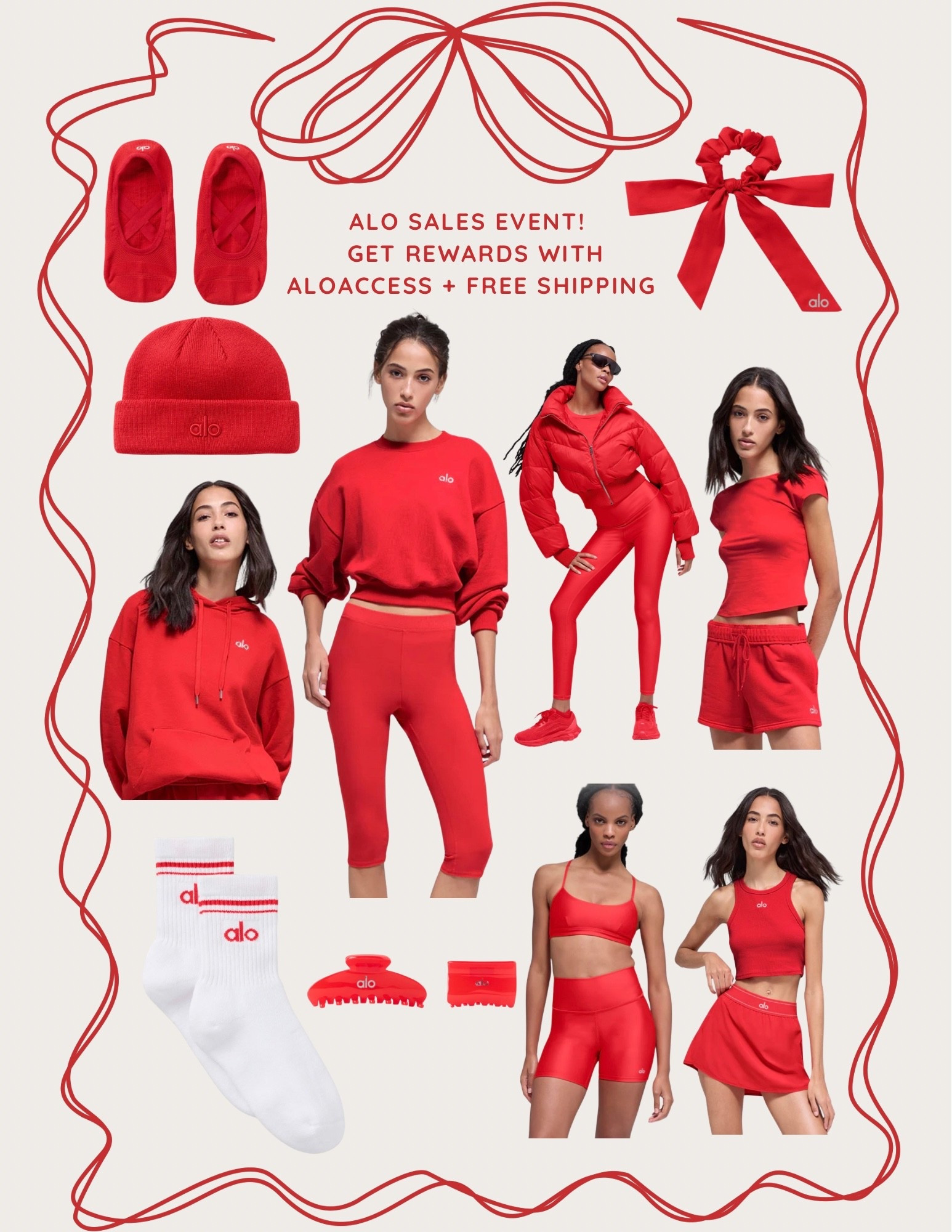 ALO SALES EVENT (aka my red era ❤️)
I picked everything in red and I regret nothing.

• ALOAccess rewards
• Free shipping
• Free extended returns through 1/10/2026

Consider this your sign to add a little spice to your workout wardrobe 🔥

#alo #aloyoga #workout 

#LTKHoliday #LTKGiftGuide #LTKActive