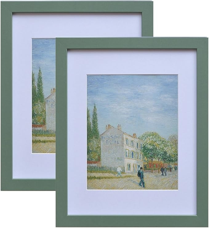 Muzilife 11x14 Wood Picture Frame Flat Display Pictures 8x10 with Mat or 11x14 Without Mat for Wa... | Amazon (US)