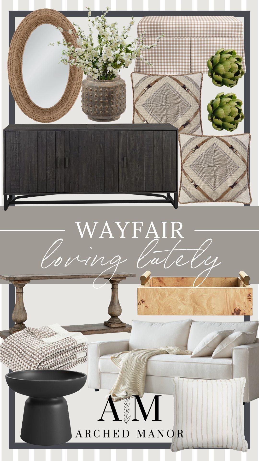 Wayfair finds to love 🤎 fresh new greenery, beautiful neutral furniture, and these amazing pillows. 

#LTKHome #LTKSeasonal
