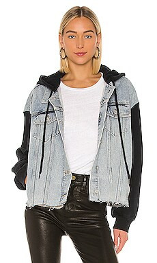 ALLSAINTS Milena Hooded Jacket in Indigo Blue from Revolve.com | Revolve Clothing (Global)