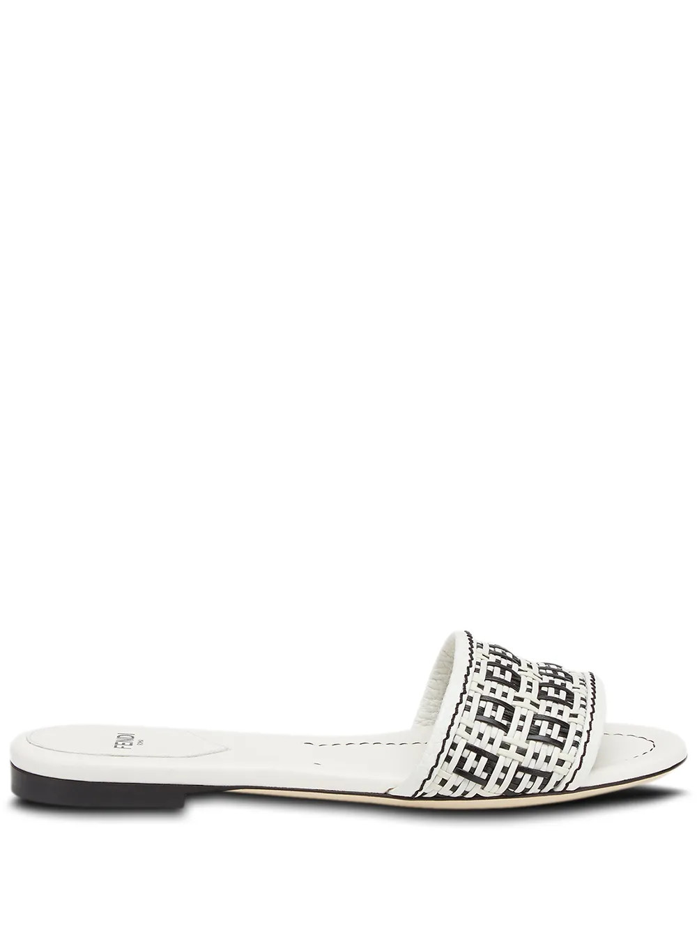 two-tone interwoven flat sandals | Farfetch (UK)