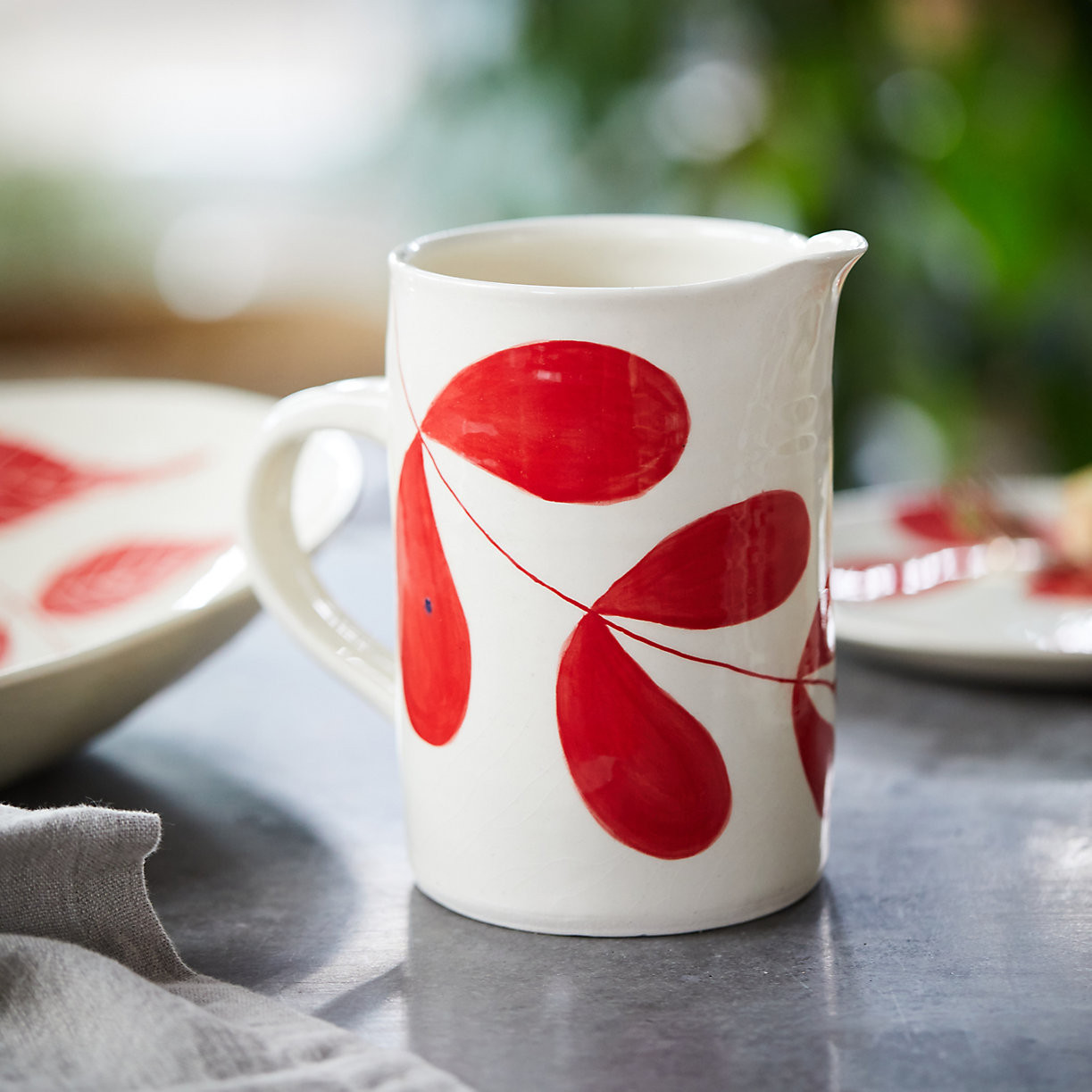 Red Leaf Ceramic Jug | Terrain