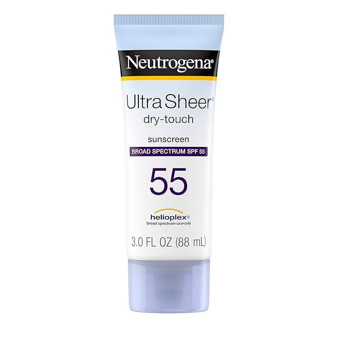 Neutrogena Ultra Sheer Dry-Touch Sunscreen Lotion, Broad Spectrum SPF 55 UVA/UVB Protection, Ligh... | Amazon (US)