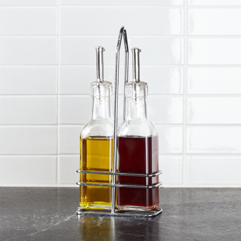 2-Piece Oil & Vinegar Cruet Set + Reviews | Crate & Barrel | Crate & Barrel
