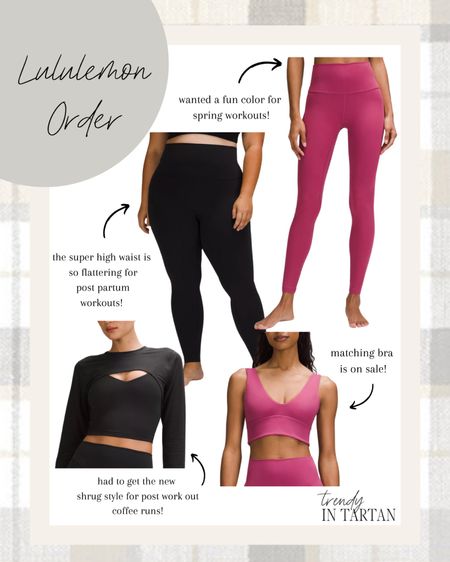 Lululemon order!

Lulu favorites - lululemon - leggings - gym outfit - activewear - athleisure 

#LTKfitness #LTKActive #LTKstyletip