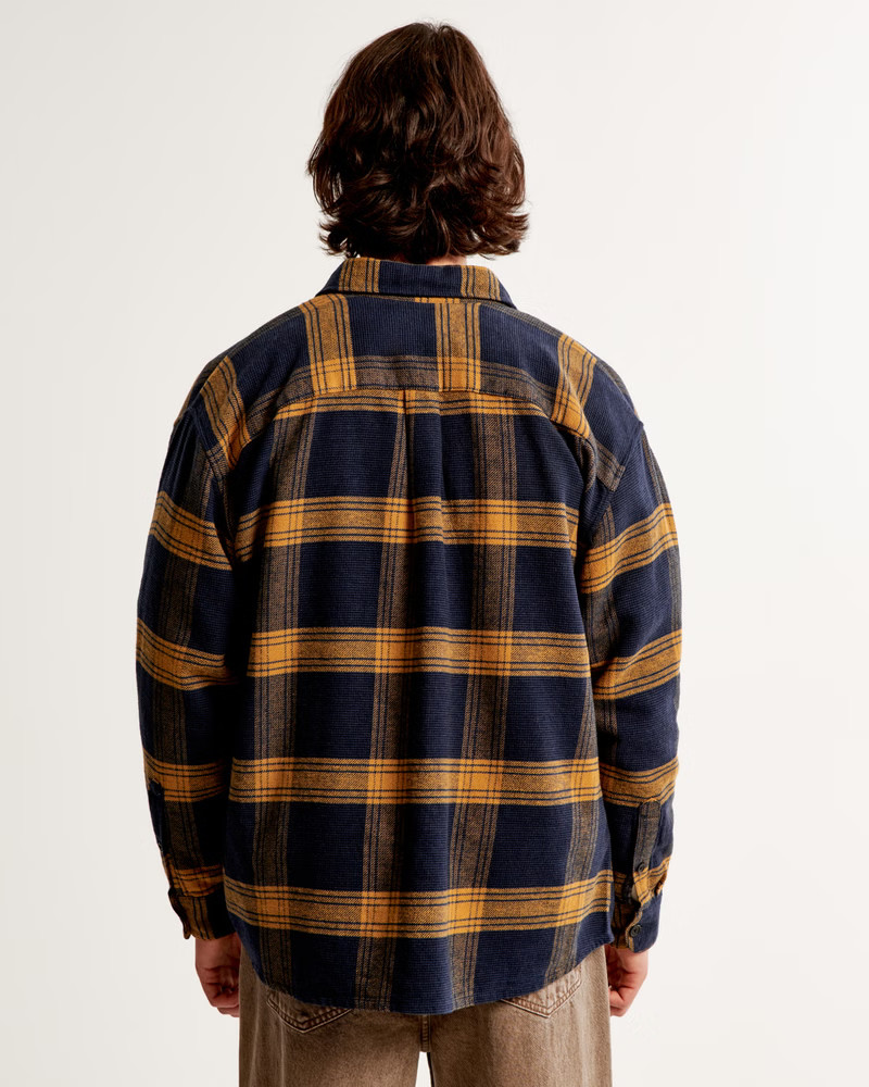Men's 90s Oversized Flannel | Men's Tops | Abercrombie.com | Abercrombie & Fitch (US)