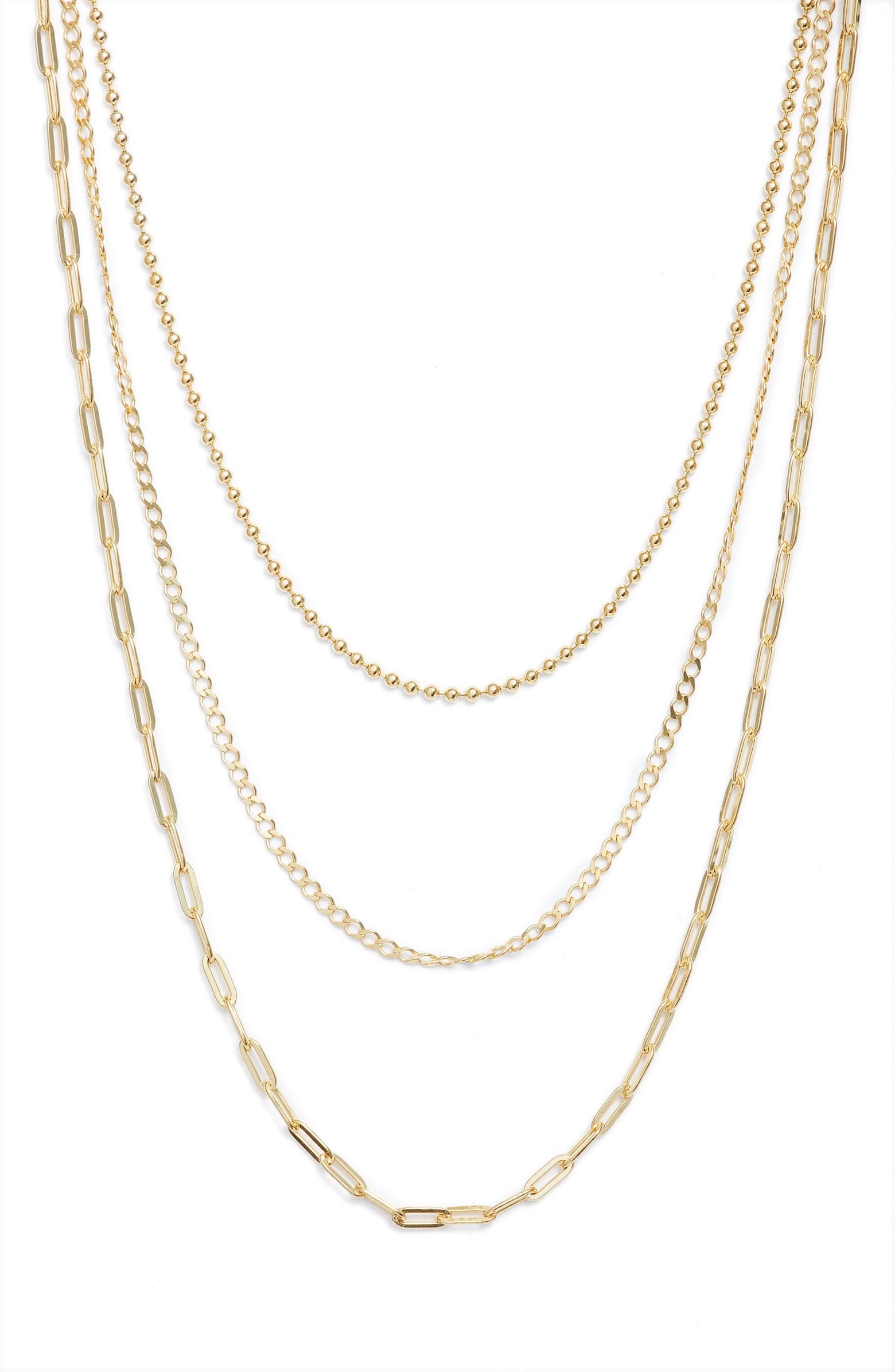 Three-Row Layered Chain Necklace | Nordstrom