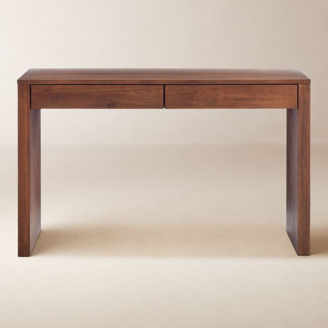 Runway 48 inch 2-Drawer Acacia Desk from CB2