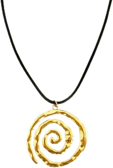 Twirl Spiral Necklace for Women Girls Beach Punk Necklaces Big Spiral Necklace Jewelry | Amazon (US)