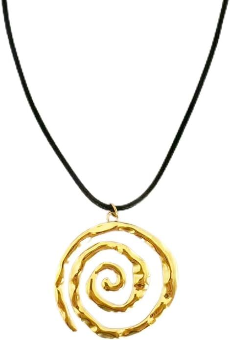 Twirl Spiral Necklace for Women Girls Beach Punk Necklaces Big Spiral Necklace Jewelry | Amazon (US)