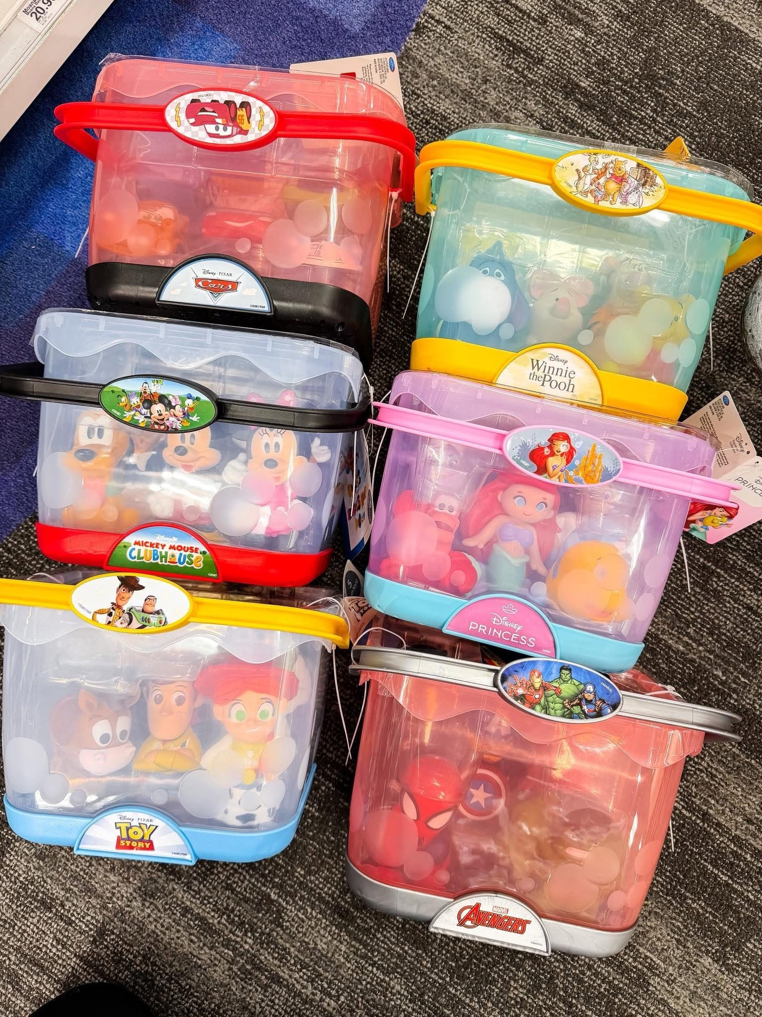 Disney Bath Toys at Target

Bath Toys with Caddy that have suction to hang on shower wall! So cute and under $20!

Disney Cars, Winnie the Pooh, Mickey & Friends, The Little Mermaid, Toy Story and Avengers

#LTKGiftGuide #LTKBaby #LTKKids