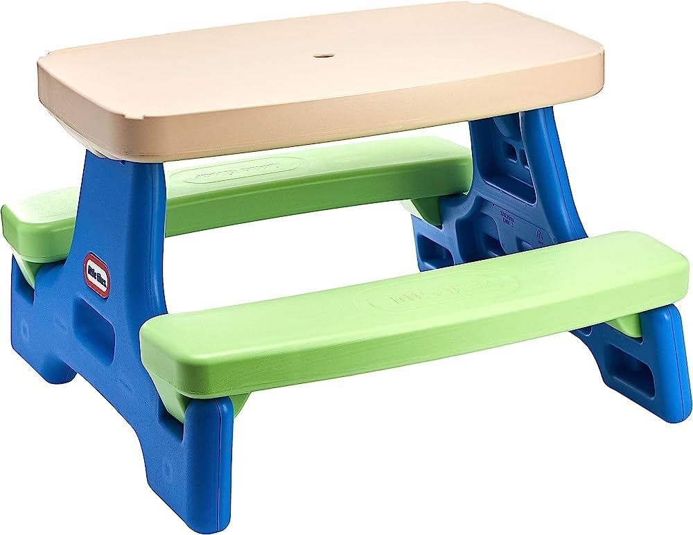 Little Tikes Easy Store Jr. Kid Picnic Play Table, Blue,green | Amazon (US)