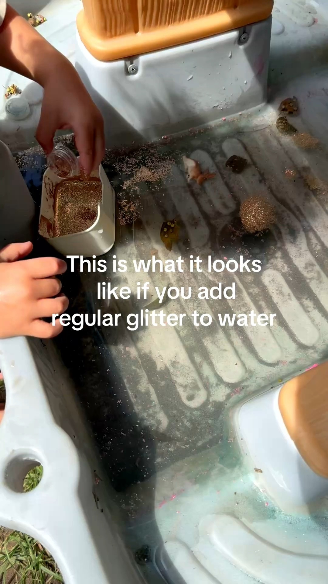 ✨ Sensory play upgrade ✨

Okay but WHY did nobody tell me mica powder in the water table makes it look THIS magical 😍

I added a tiny bit of non-toxic mica powder to the kids’ water play and it turned plain water into the prettiest shimmery, sparkly sensory setup ever ✨🌈

It gives that gorgeous mermaid/princess sparkle without the chunky glitter mess floating everywhere 👏🏼

The kids were obsessed watching the water shimmer in the sun ☀️ Perfect for:
💧 water tables
🫧 sensory bins
🧜🏼‍♀️ mermaid play
🌈 potion stations
✨ backyard summer play

Linked my favorite mica powders on LTK because this is officially our new summer playtime obsession 🤍

#sensoryplay #watertable #kidactivities #summerplay #momhacks #toddleractivities #preschoolactivities #sensorybin

#LTKHome #LTKKids